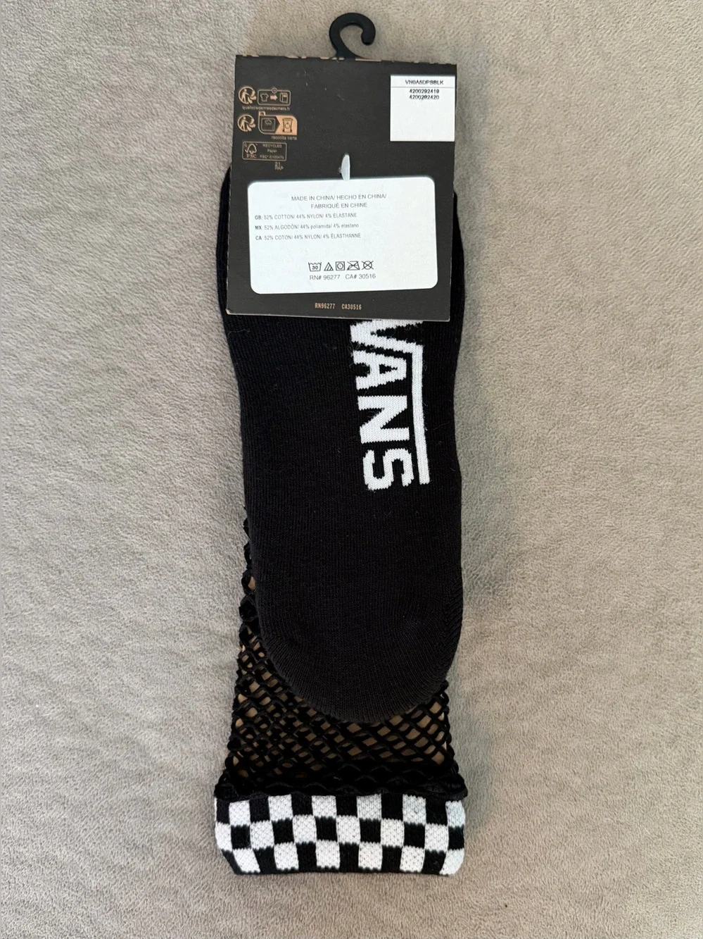 Vans Black Fishnet Socks